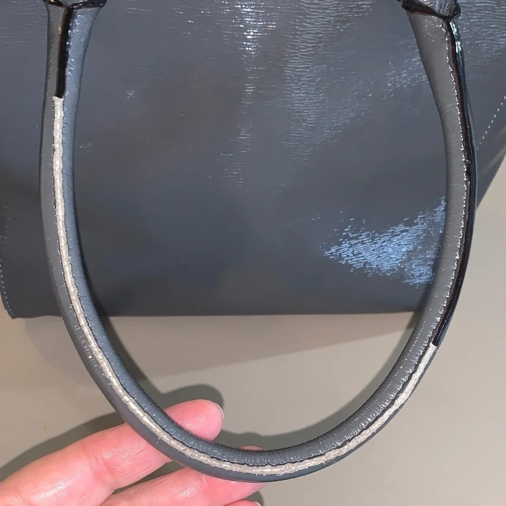 Kate Spade Shiny Smokey Grey Satchel​​​